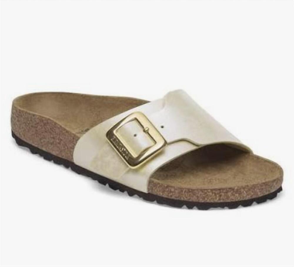 NEW BIRKENSTOCK women's catalina luxe narrow sandal in white pearl